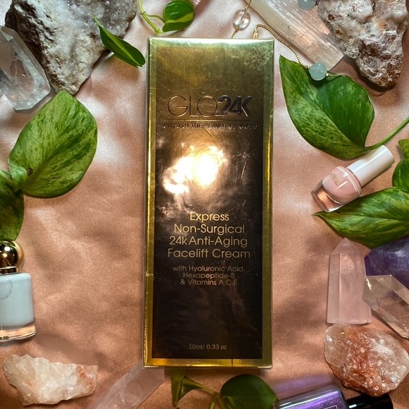 3/$110 GLO24K Express Non-Surgical 24k Anti-Aging Facelift Cream+Hyaluronic Acid - Picture 2 of 3